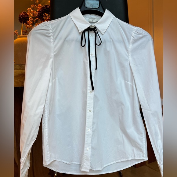 Joie white blouse with velvet string - Picture 1 of 3